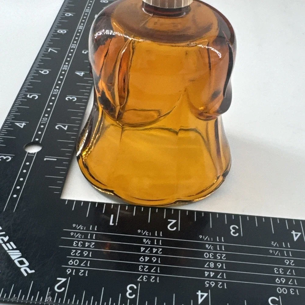 Votive Candle Cup Home‎ Interior Amber Flower Tulip Lotus Homco Glass Pegged VTG